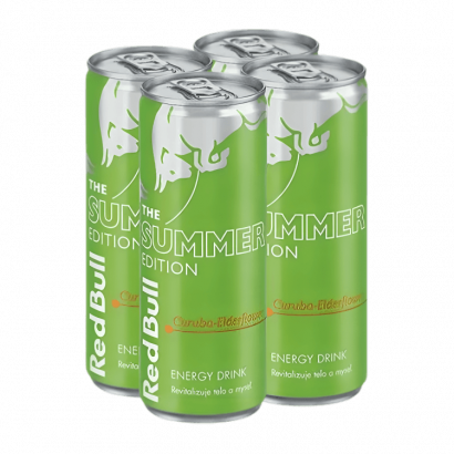 Набор Напиток Энергетический 4шт Red Bull Summer Edition Curuba Elderflower 250ml - Retromagaz