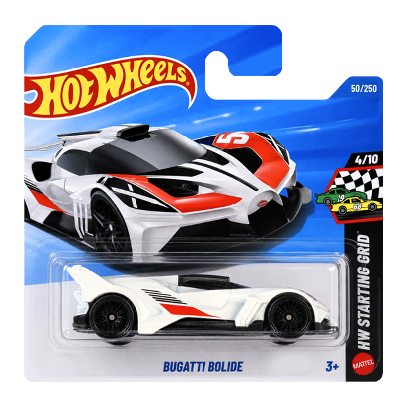 Машинка Базовая Hot Wheels Bugatti Bolide HW Starting Grid 1:64 JJL22 White - Retromagaz