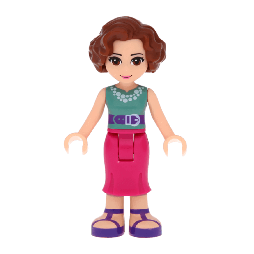 Фигурка Lego Girl Charlotte Magenta Mid Length Skirt Friends frnd091 Б/У - Retromagaz