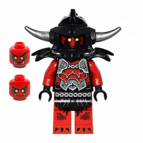 Фігурка Lego Lava Monster Army Ash Attacker Flat Silver Horns Nexo Knights nex045 Б/У - Retromagaz