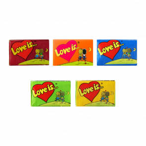 Набір Веселка (Жувальна Гумка Love is... Банан Полуниця + Лимон Вишня + Яблуко Лимон + Апельсин Ананас + Кокос Ананас)