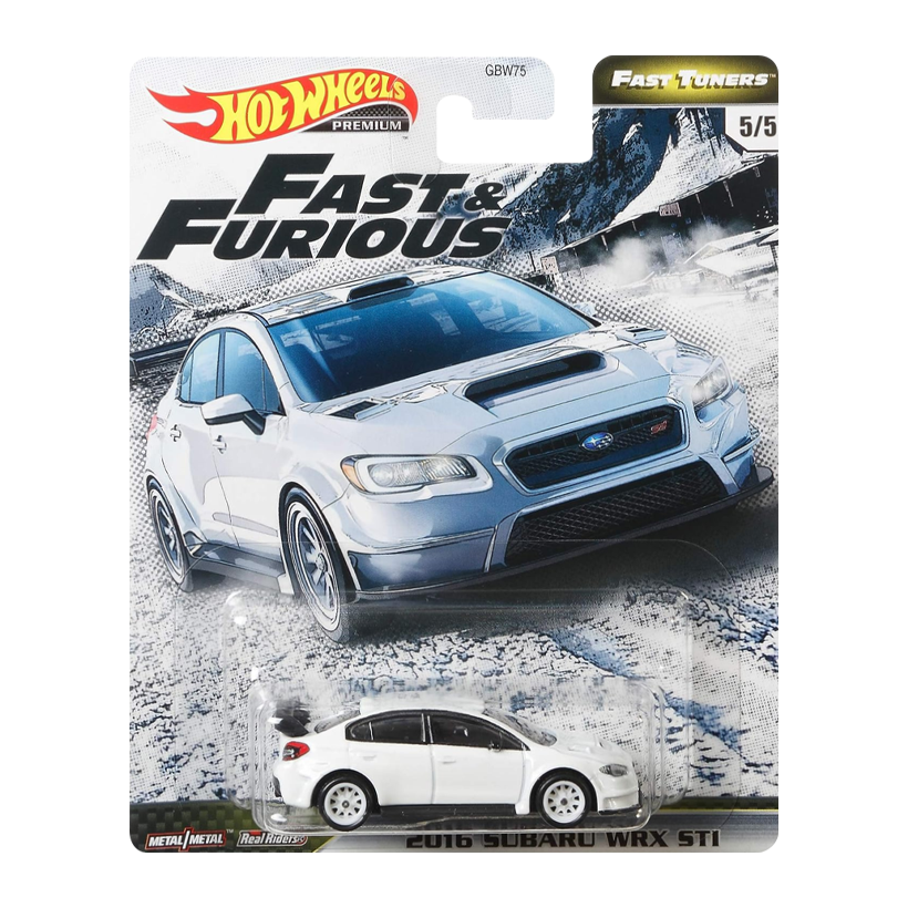 Машинка Premium Hot Wheels 2016 Subaru WRX STI Fast & Furious 1:64 GJR66 White - Retromagaz