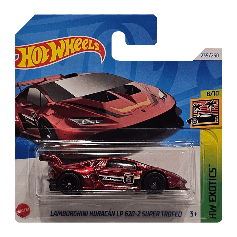 Машинка Базова Hot Wheels Lamborghini Huracán LP 620-2 Super Trofeo Super Treasure Hunt STH Exotics 1:64 HTF43 Red - Retromagaz