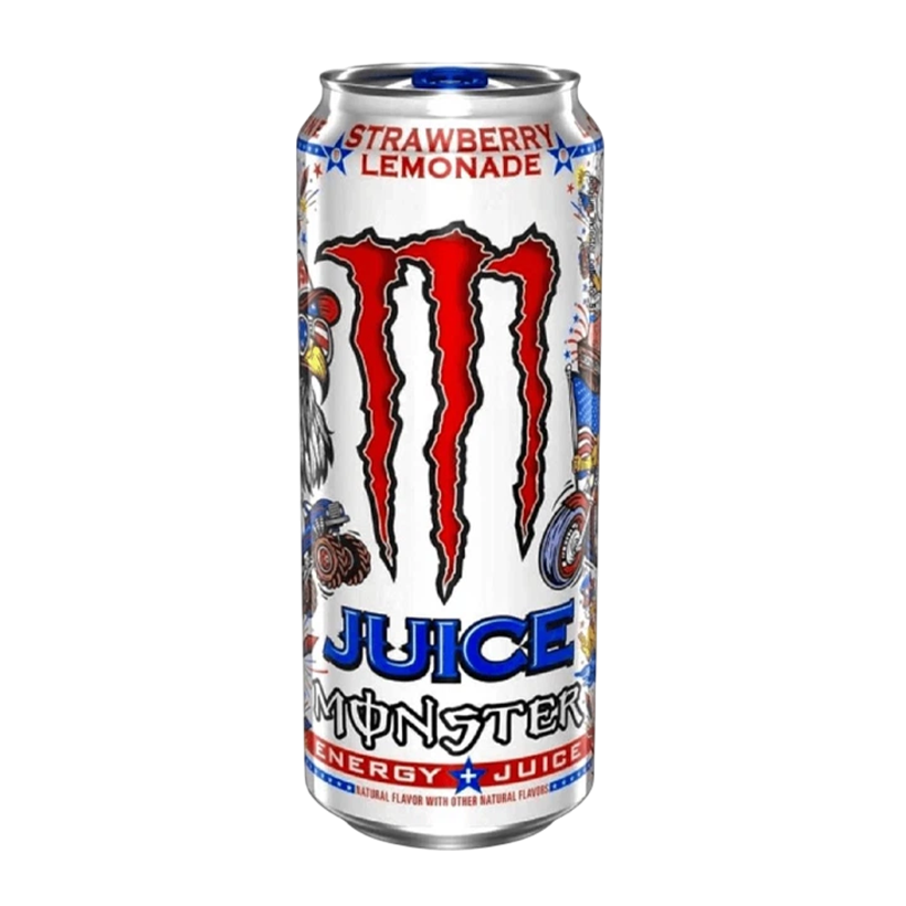 Напій Енергетичний Monster Energy Juice Strawberry Lemonade 473ml - Retromagaz