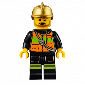 Фігурка Lego Fire 973pb1303 Chief Reflective Stripe Vest with Pockets City cty0345 Б/У - Retromagaz