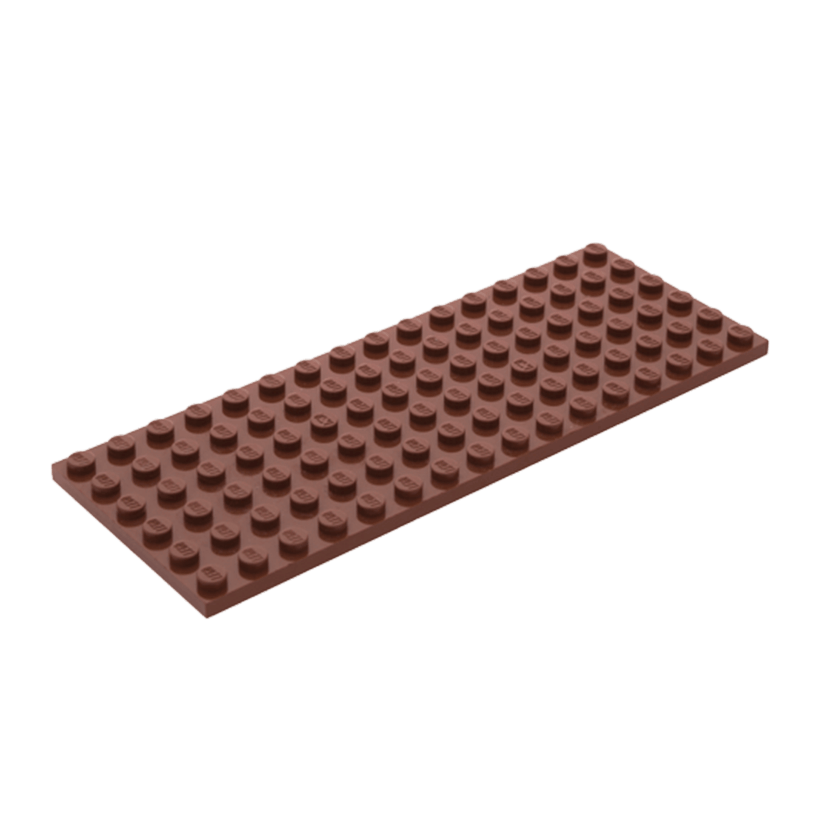 Пластина Lego Звичайна 6 x 16 3027 4539113 6132734 Reddish Brown Б/У - Retromagaz