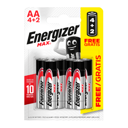 Батарейка Energizer MAX AA 6шт. Black Новий - Retromagaz