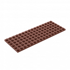 Пластина Lego Звичайна 6 x 16 3027 4539113 6132734 Reddish Brown Б/У - Retromagaz