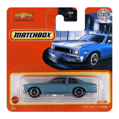 Машинка Большой Город Matchbox 1979 Chevy Nova Showroom 1:64 GXM28 Blue - Retromagaz