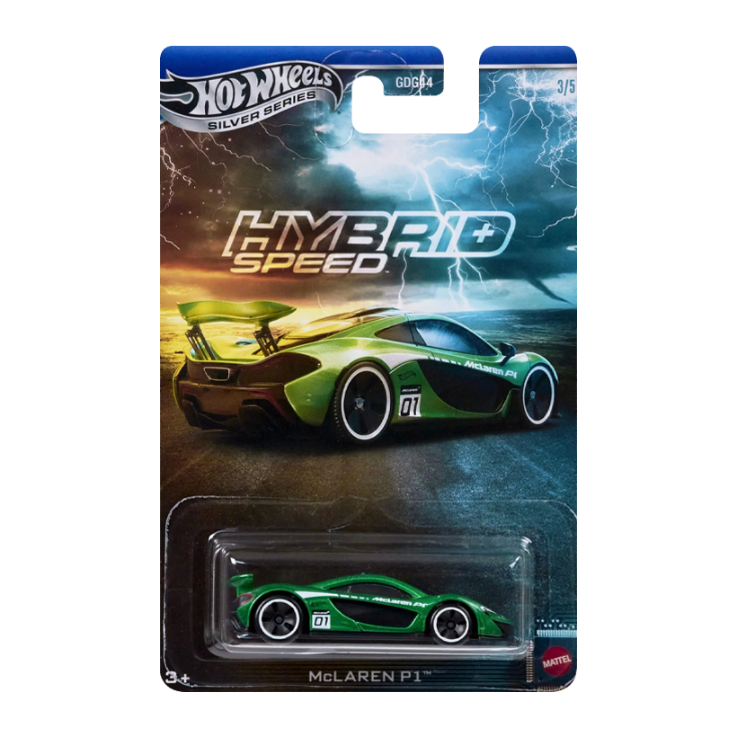 Тематична Машинка Hot Wheels McLaren P1 Hybrid Speed 1:64 JCB78 Green - Retromagaz
