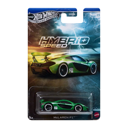 Тематическая Машинка Hot Wheels McLaren P1 Hybrid Speed 1:64 JCB78 Green - Retromagaz