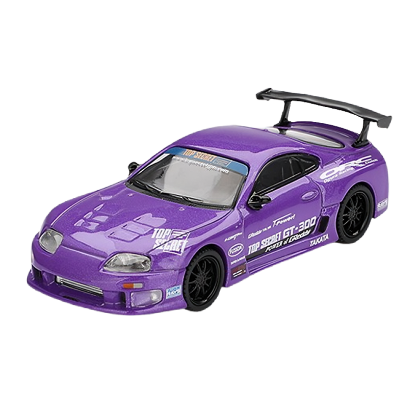 Машинка Premium MINI GT Toyota Supra (A80) GT-300 Top Secret 1:64 MGT01067 Purple - Retromagaz