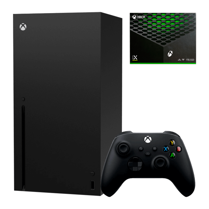 Набор Консоль Microsoft Xbox Series X 1TB Black Б/У  + Геймпад Беспроводной + Коробка - Retromagaz