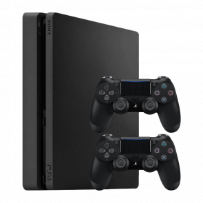 Набір Консоль Sony PlayStation 4 Slim 500GB Black Б/У + Геймпад Бездротовий DualShock 4 Version 2 2шт Набір Консоль Sony PlayStation 4 Slim 500GB Black Б/У + Геймпад Бездротовий DualShock 4 Version 2 2шт - Retromagaz