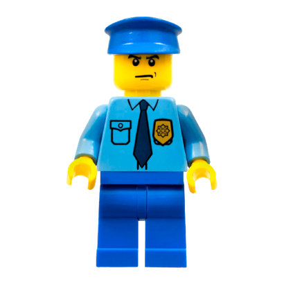 Фигурка Lego 973pb0801 Shirt with Dark Blue Tie and Gold Badge City Police cop054 1 Б/У - Retromagaz