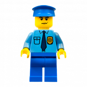 Фигурка Lego 973pb0801 Shirt with Dark Blue Tie and Gold Badge City Police cop054 1 Б/У