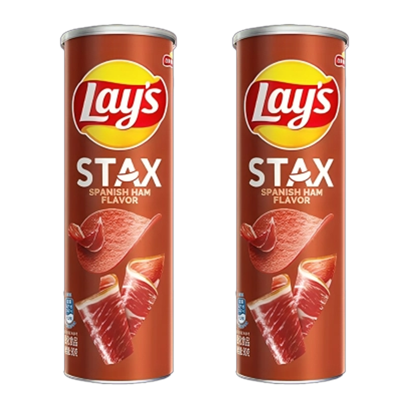 Набор Чипсы 2шт Lay's Stax Азиатские со Вкусом Испанского Хамона 90g - Retromagaz