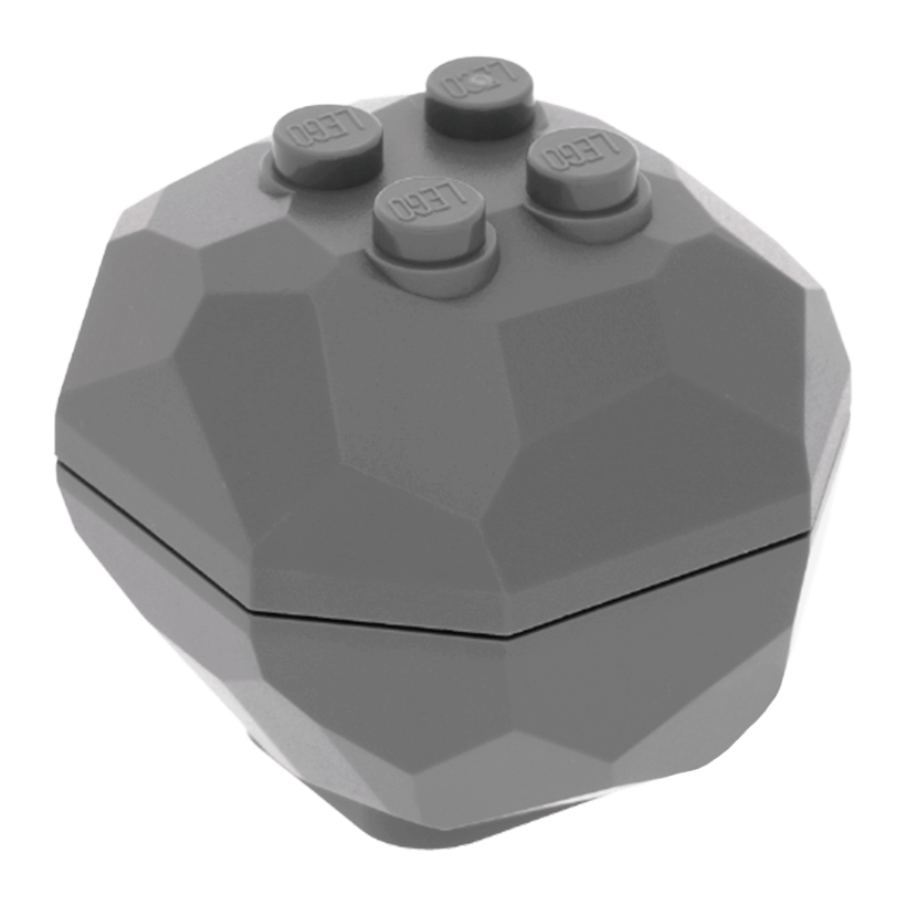 Скеля 2шт Lego Валун Top Bottom 30294c01 30293 4506779 4506778 Dark Bluish Grey Б/У - Retromagaz