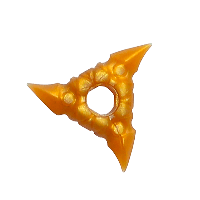 Зброя 20шт Lego Метальна Throwing Star Shuriken with Textured Grips 19807a Pearl Gold Б/У - Retromagaz