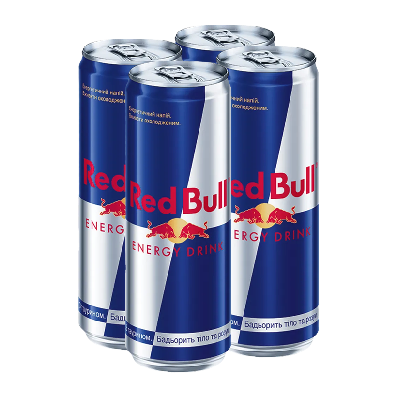 Набір Напій Енергетичний 4шт Red Bull 473ml - Retromagaz