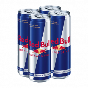 Набір Напій Енергетичний 4шт Red Bull 473ml - Retromagaz