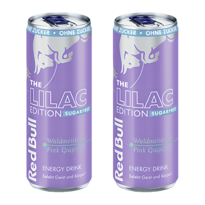 Набор Напиток Энергетический 2шт Red Bull Lilac Edition Sugar Free 250ml - Retromagaz