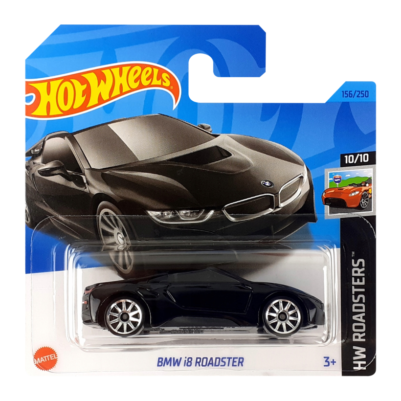 Машинка Базовая Hot Wheels BMW i8 Roadster Roadsters 1:64 HKK13 Black - Retromagaz