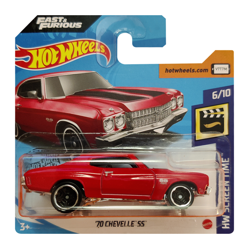 Машинка Базова Hot Wheels '70 Chevelle SS Fast & Furious Screen Time 1:64 GHC78 Red - Retromagaz