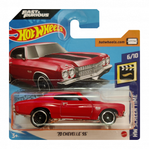 Машинка Базова Hot Wheels '70 Chevelle SS Fast & Furious Screen Time 1:64 GHC78 Red - Retromagaz
