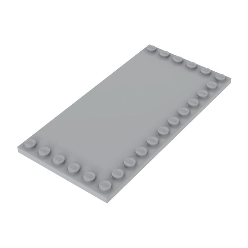 Плитка Lego Модифікована Studs on Edges 6 x 12 6178 4211836 Light Bluish Grey Б/У - Retromagaz
