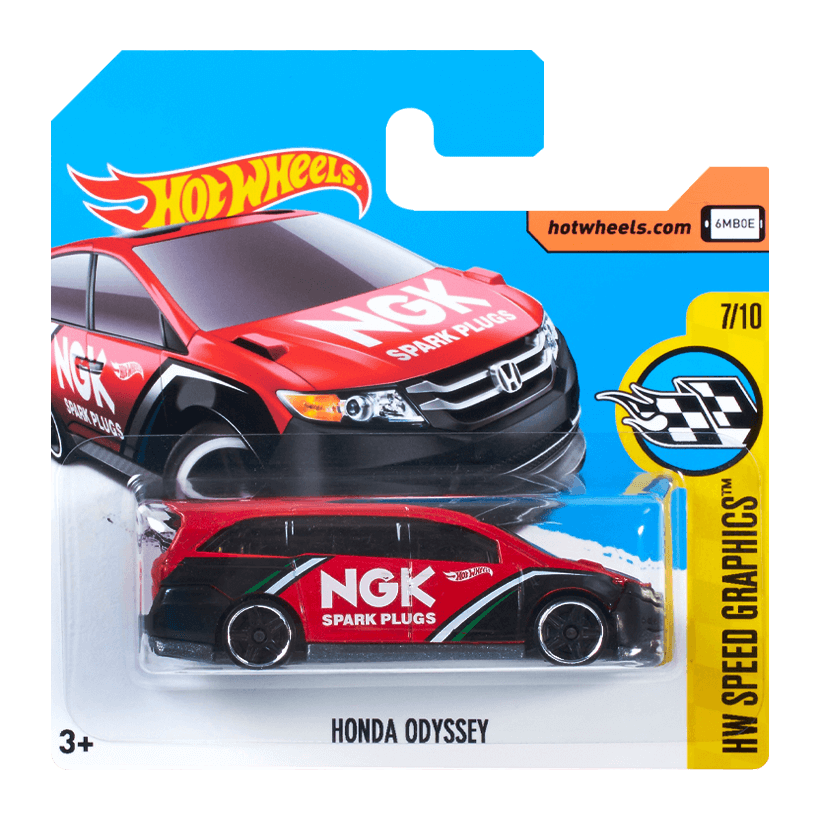 Машинка Базовая Hot Wheels Honda Odyssey NGK Speed Graphics 1:64 DTX63 Red - Retromagaz