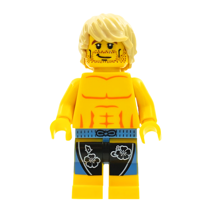 Фигурка Lego Series 2 Surfer Collectible Minifigures col02-15 col031 Б/У - Retromagaz