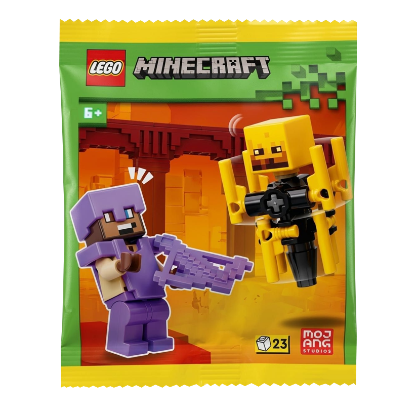 Конструктор Lego Фігурка Hero with Blaze Paper Bag Minecraft L0002248 Новий - Retromagaz