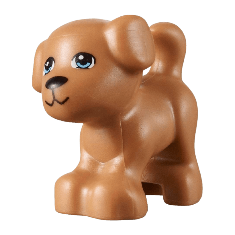 Фигурка Lego Земля Dog Friends Puppy Standing with Bright Light Blue Eyes Animals 93088pb02 4611977 6017046 Medium Nougat Б/У - Retromagaz