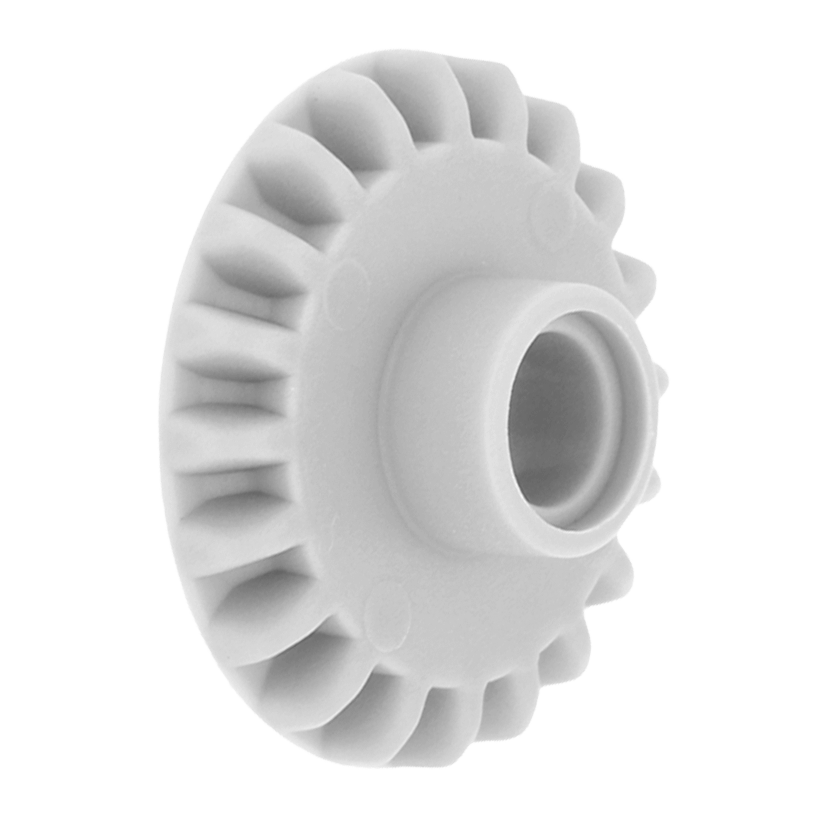 Technic 4шт Lego Шестерня 20 Tooth Bevel with Pin Hole 87407 4558690 Light Bluish Grey Б/У - Retromagaz