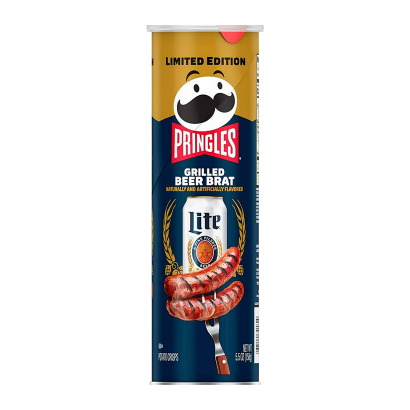 Чипси Pringles USA Grilled Beer Brat Пивна Ковбаса 158g - Retromagaz