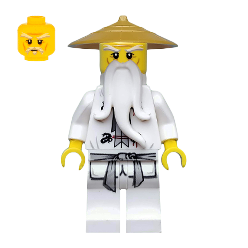 Фигурка Lego Другое Master Sensei Wu Pearl Gold Hat Ninjago njo0064 Б/У - Retromagaz