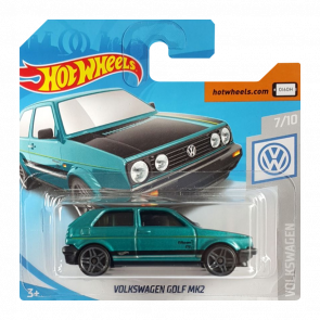 Машинка Базовая Hot Wheels Volkswagen Golf MK2 Volkswagen 1:64 FYD60 Turquoise