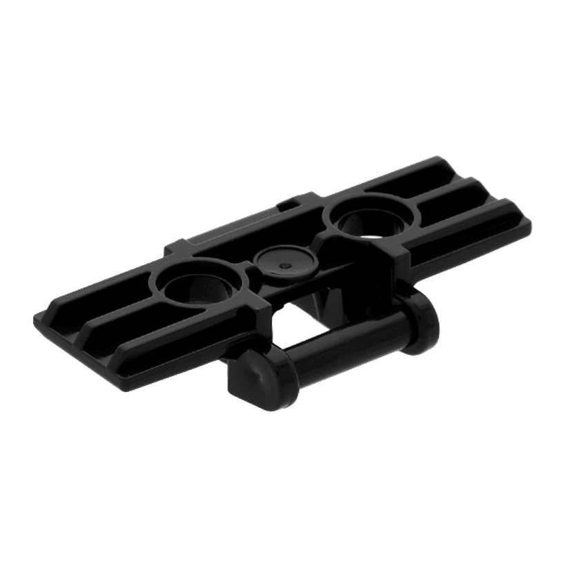 Колесо 10шт Lego Гусениця 1 Tread Wide with Two Pin Holes 57518 88323 42479 4513023 6014648 6325504 Black Б/У - Retromagaz