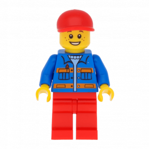 Фигурка Lego Construction 973pb0551 Red Legs and Short Bill Cap City cty0248 Б/У - Retromagaz