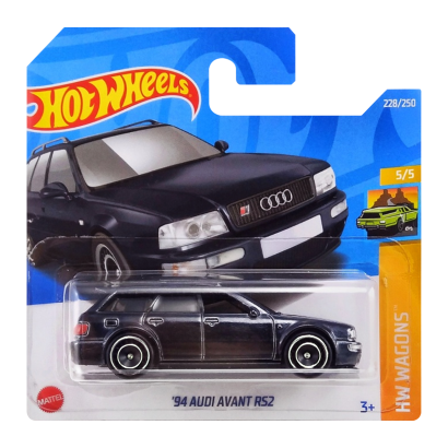 Машинка Базовая Hot Wheels `94 Audi Avant RS2 Super Treasure Hunt STH Wagons 1:64 HCY22 Black - Retromagaz