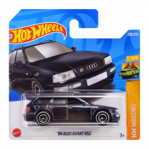 Машинка Базовая Hot Wheels `94 Audi Avant RS2 Super Treasure Hunt STH Wagons 1:64 HCY22 Black - Retromagaz