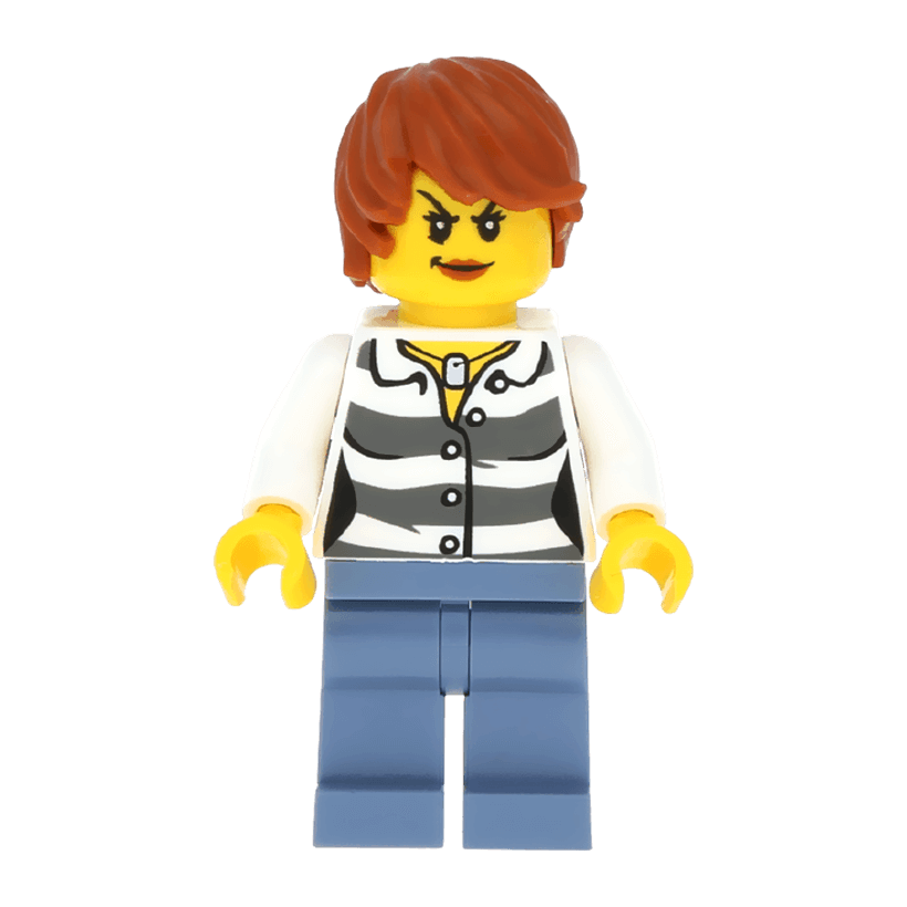 Фигурка Lego Police Crook Female Dark Orange Hair City cty0514 1 Б/У - Retromagaz