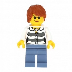 Фигурка Lego City Police Crook Female Dark Orange Hair cty0514 1 1шт Б/У Хороший - Retromagaz