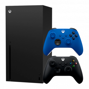 Набор Консоль Microsoft Xbox Series X 1TB Black Новый  + Геймпад Беспроводной Controller Shock Blue