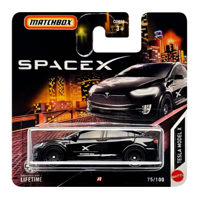 Машинка Большой Город Matchbox Tesla Model X Space 1:64 HVN43 Black - Retromagaz