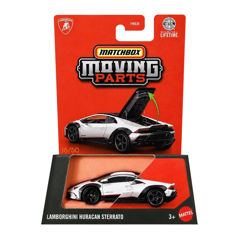 Тематична Машинка Matchbox Lamborghini Huracan Sterrato Moving Parts 1:64 JHV53 White - Retromagaz