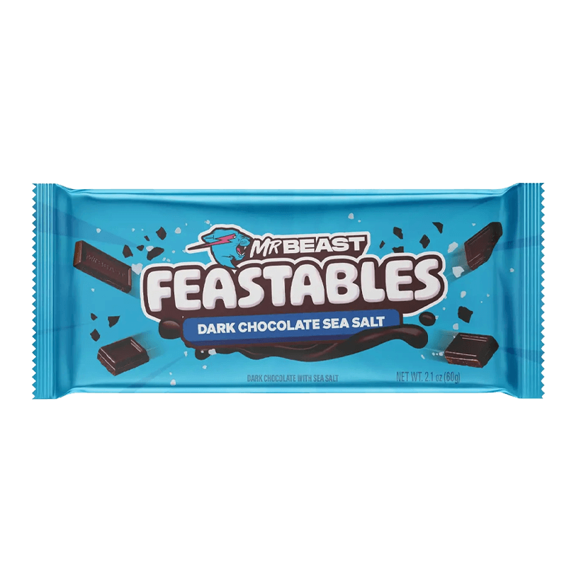 Батончик MrBeast Feastables Dark Chocolate Sea Salt King Size 60g - Retromagaz
