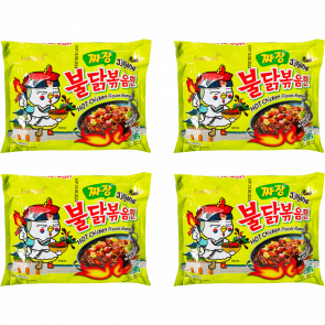 Набір Локшина 4шт Samyang Buldak з Куркою Jajang Негостра 140g Набір Локшина 4шт Samyang Buldak з Куркою Jajang Негостра 140g - Retromagaz