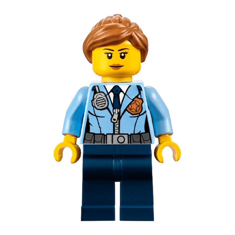 Фігурка Lego Police 973pb2161 Officer Female Jacket with Dark Blue Tie City cty0620 Б/У - Retromagaz